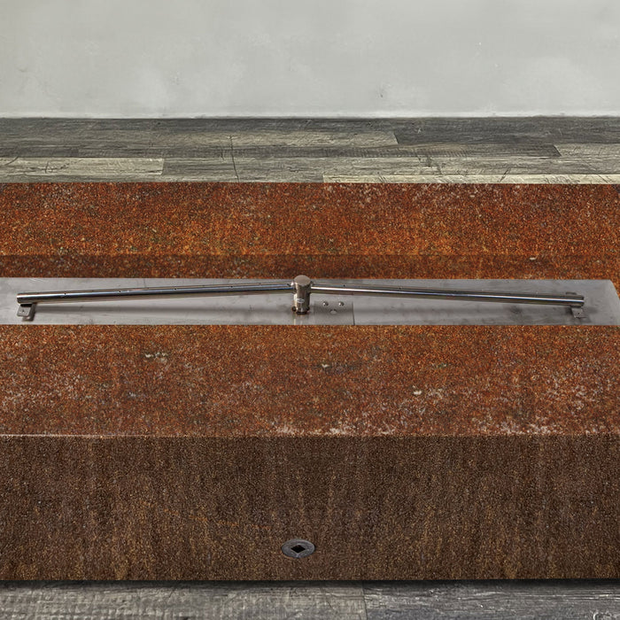 Starfire Designs Metal Gravity 60" x 24" Linear Corten Steel Gas Fire Pit Starfire Designs