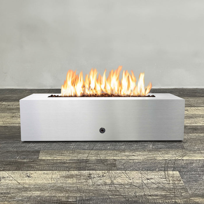 Starfire Designs Metal Gravity 60" x 24" Linear Stainless Steel Gas Fire Pit Starfire Designs