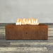 Starfire Designs Metal Gravity 60" x 24" Linear Corten Steel Gas Fire Pit with Propane Tank Access Door Starfire Designs