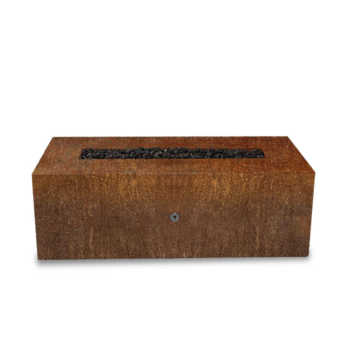 Starfire Designs Metal Gravity 60" x 24" Linear Corten Steel Gas Fire Pit with Propane Tank Access Door Starfire Designs