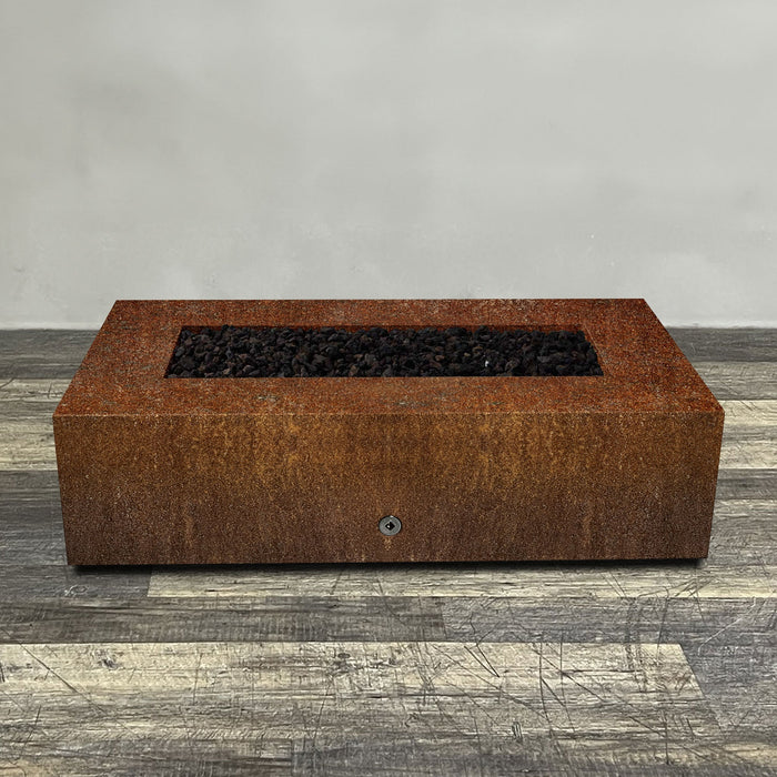 Starfire Designs Metal Gravity 60" x 32" Rectangle Corten Steel Gas Fire Pit Starfire Designs