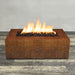 Starfire Designs Metal Gravity 60" x 32" Rectangle Corten Steel Gas Fire Pit with Propane Tank Access Door Starfire Designs