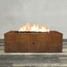 Starfire Designs Metal Gravity 60" x 32" Rectangle Corten Steel Gas Fire Pit with Propane Tank Access Door Starfire Designs