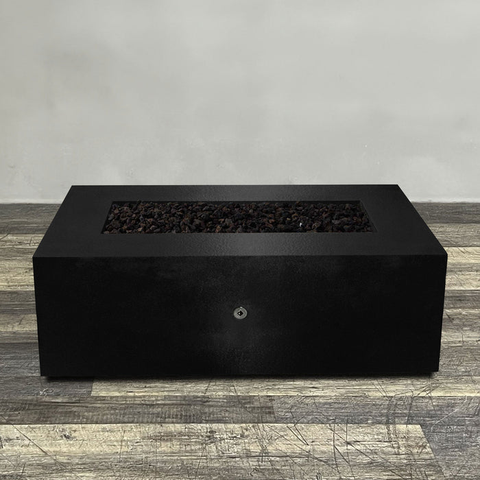 Starfire Designs Gravity Rectangle Powder Coated Steel Gas Fire Pit with Propane Tank Access Door Starfire Designs