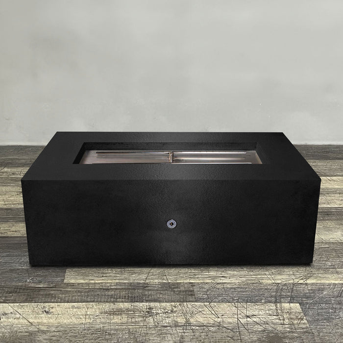 Starfire Designs Gravity Rectangle Powder Coated Steel Gas Fire Pit with Propane Tank Access Door Starfire Designs