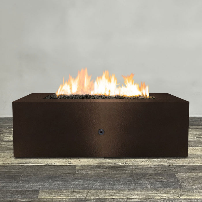 Starfire Designs Gravity Rectangle Powder Coated Steel Gas Fire Pit with Propane Tank Access Door Starfire Designs