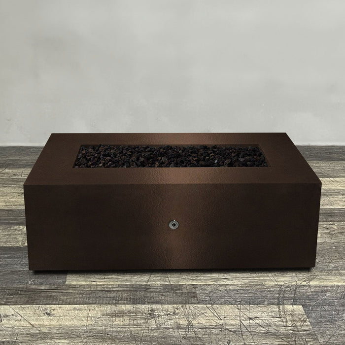 Starfire Designs Gravity Rectangle Powder Coated Steel Gas Fire Pit with Propane Tank Access Door Starfire Designs