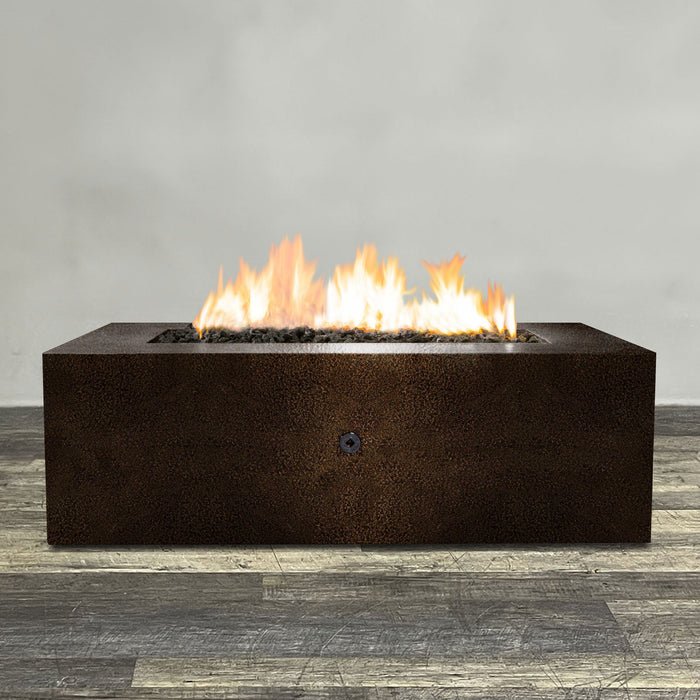 Starfire Designs Gravity Rectangle Powder Coated Steel Gas Fire Pit with Propane Tank Access Door Starfire Designs
