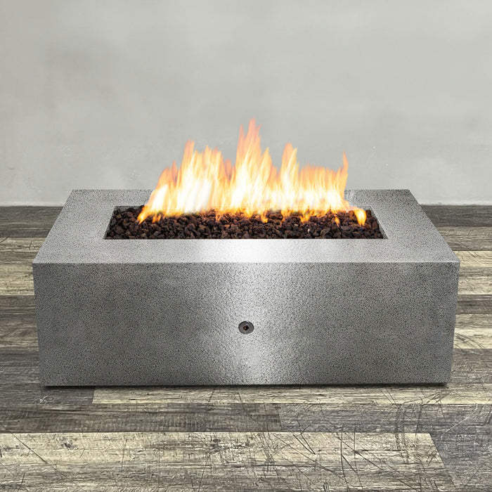 Starfire Designs Gravity Rectangle Powder Coated Steel Gas Fire Pit with Propane Tank Access Door Starfire Designs