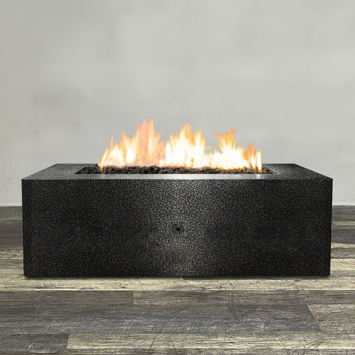 Starfire Designs Gravity Rectangle Powder Coated Steel Gas Fire Pit with Propane Tank Access Door Starfire Designs
