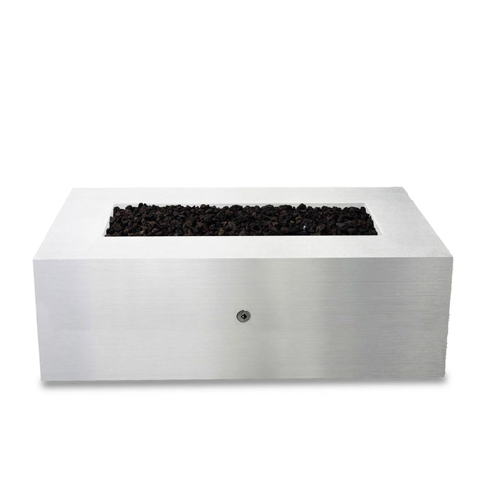 Starfire Designs Metal Gravity 60" x 32" Rectangle Stainless Steel Gas Fire Pit with Propane Tank Access Door Starfire Designs
