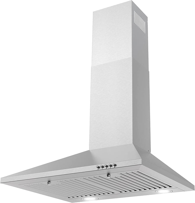 Cosmo 24-Inch 220 CFM Ducted Wall Mount Range Hood in Stainless Steel (COS-6324EWH) Cosmo