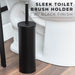 Utility Sink Toilet Brush and Holder (Matte Black Finish) Bathroom Fixture - Detail View