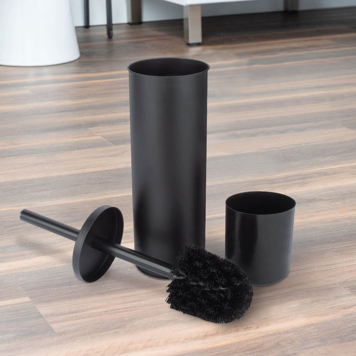 Utility Sink Toilet Brush and Holder (Matte Black Finish) Bathroom Fixture - Close-Up
