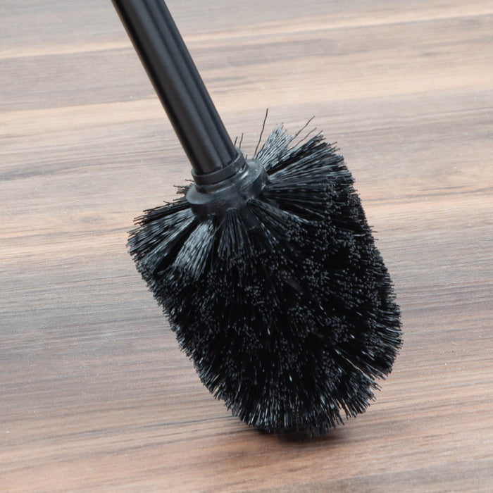 Utility Sink Toilet Brush and Holder (Matte Black Finish) Bathroom Fixture - Dimensions