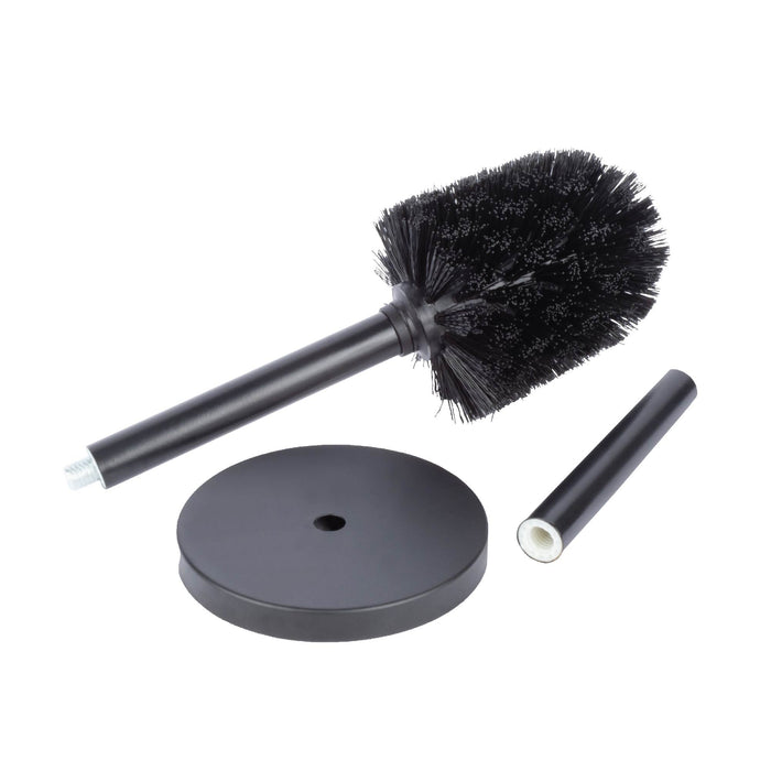 Utility Sink Toilet Brush and Holder (Matte Black Finish) Bathroom Fixture - Installation View