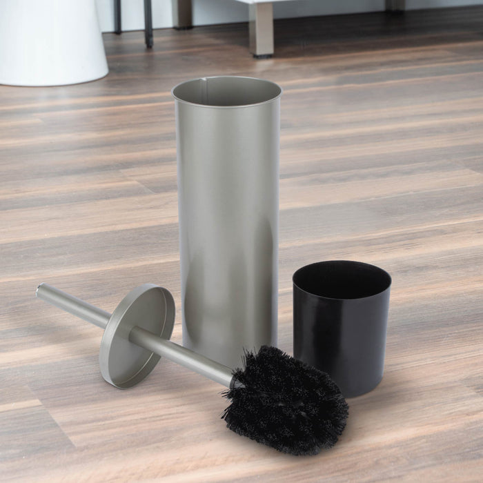 Utility Sink Toilet Brush and Holder (Brushed Nickel Finish) Bathroom Fixture - Close-Up