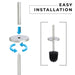 Utility Sink Toilet Brush and Holder (Brushed Nickel Finish) Bathroom Fixture - View 9