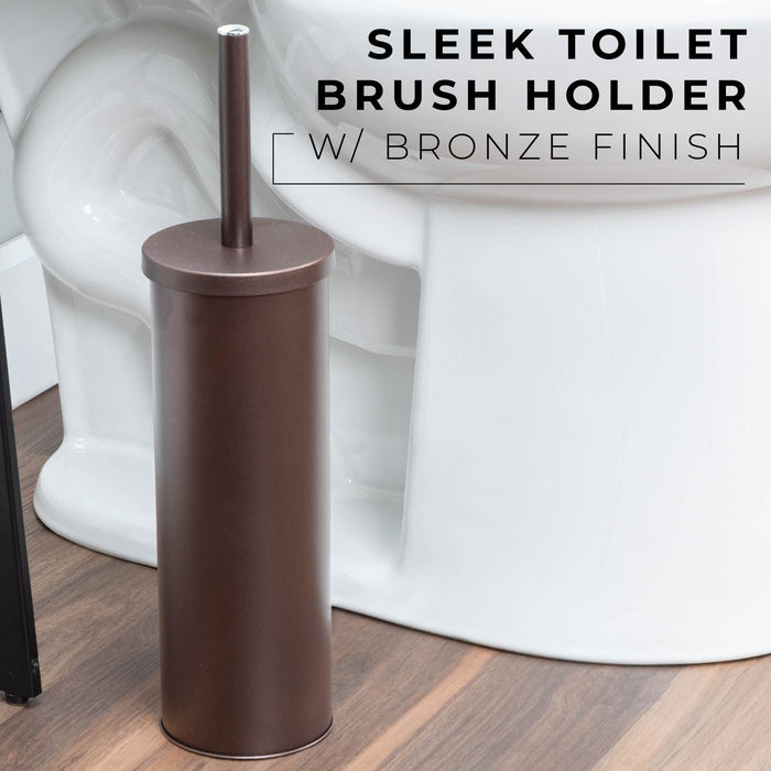 Utility Sink Toilet Brush and Holder, 2-Pack (Bronze Finish) Bathroom Fixture - Detail View