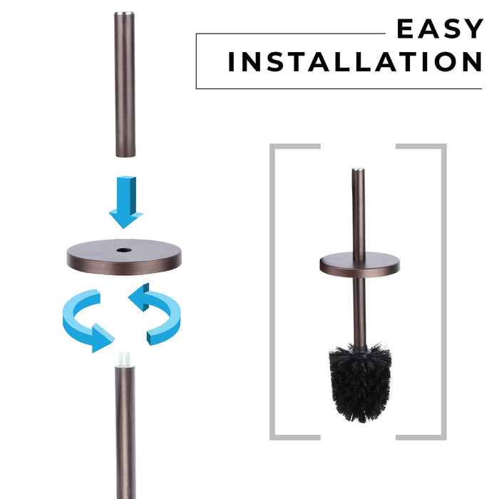 Utility Sink Toilet Brush and Holder, 2-Pack (Bronze Finish) Bathroom Fixture - View 9