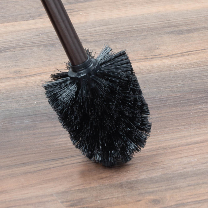 Utility Sink Toilet Brush and Holder (Bronze Finish) Bathroom Fixture - Dimensions