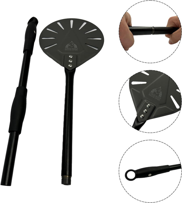 Chicago Brick Oven Turning Perforated Pizza Peel - 7" Diameter - 35" Overall Length - Premium Pizza Peel