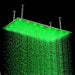 Cascada Rectangular Ceiling Mount Rainfall LED Shower Head (Include Shower Arm) - Close-Up