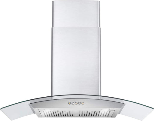 Cosmo 36-Inch Ducted Wall Mount Range Hood in Stainless Steel with Tempered Glass (COS-668A900) Cosmo