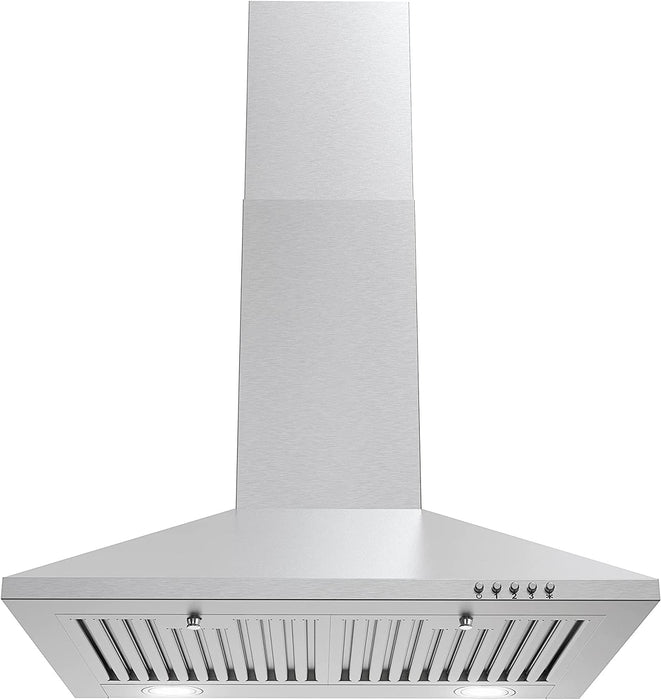 Cosmo 24-Inch 220 CFM Ducted Wall Mount Range Hood in Stainless Steel (COS-6324EWH) Cosmo