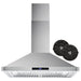 Cosmo 4-Piece Appliance Package - 30-Inch Gas Range, Wall Mount Range Hood, Dishwasher and Refrigerator in Stainless Steel (COS-4PKG-097) Cosmo