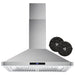 Cosmo 4-Piece Appliance Package - 30-Inch Dual Fuel Range, Wall Mount Range Hood, Dishwasher and Refrigerator in Stainless Steel (COS-4PKG-181) Cosmo