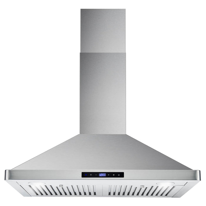 Cosmo 4-Piece Appliance Package - 30-Inch Dual Fuel Range, Wall Mount Range Hood, Dishwasher and Refrigerator in Stainless Steel (COS-4PKG-043) Cosmo