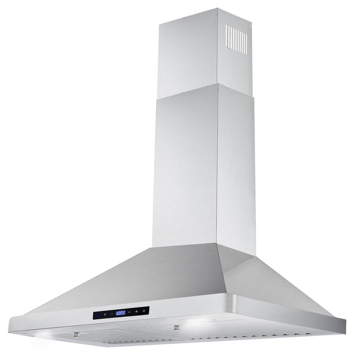Cosmo 4-Piece Appliance Package - 30-Inch Gas Range, Wall Mount Range Hood, Dishwasher and Refrigerator with Water Dispenser in Stainless Steel (COS-4PKG-655) Cosmo
