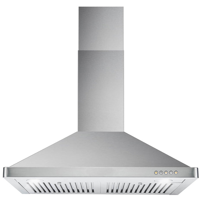 Cosmo 4 Piece Appliance Package - 30-Inch Electric Cooktop, Wall Mount Range Hood, Wall Oven, and Microwave in Stainless Steel (COS-4PKG-132) Cosmo