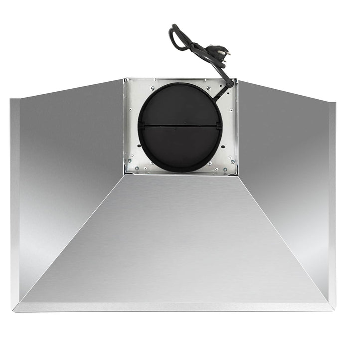 Cosmo 4-Piece Appliance Package - 30-Inch Single Oven Electric Range, Wall Mount Range Hood, Dishwasher, and Refrigerator in Stainless Steel (COS-4PKG-012) Cosmo