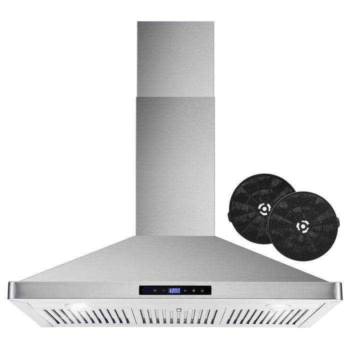Cosmo 4-Piece Appliance Package - 36-Inch Dual Fuel Range, Wall Mount Range Hood, Dishwasher and Refrigerator with Water Dispenser in Stainless Steel (COS-4PKG-673) Cosmo