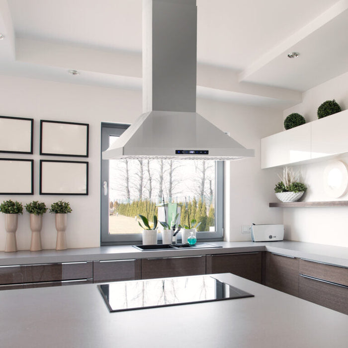 Cosmo 30-Inch 380 CFM Island Range Hood in Stainless Steel (COS-63ISS75) Cosmo
