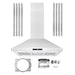 Cosmo 4-Piece Appliance Package - 36-Inch Dual Fuel Range, Island Range Hood, Dishwasher and Refrigerator in Stainless Steel (COS-4PKG-064) Cosmo