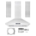 Cosmo 4 - Piece Appliance Package - 36-Inch Gas Range, Island Range Hood, Dishwasher and Refrigerator in Stainless Steel (COS-4PKG-120) Cosmo