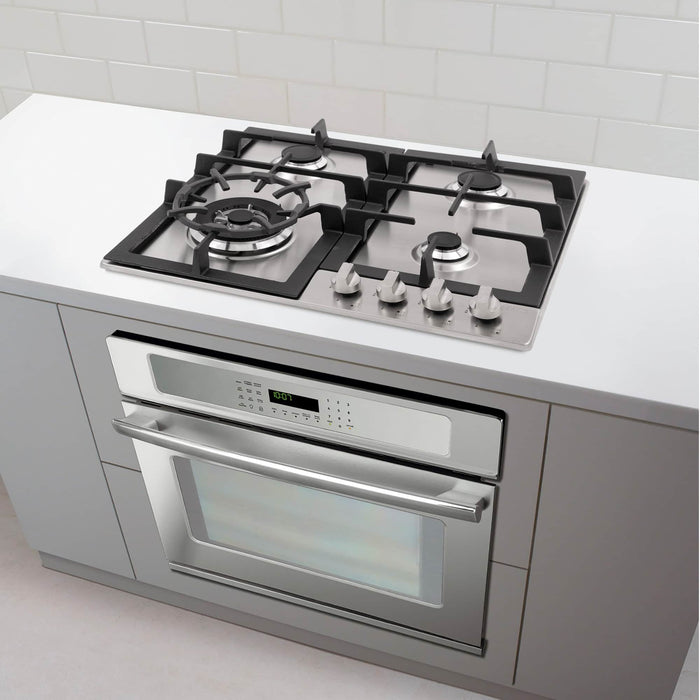 Cosmo 24-Inch Gas Cooktop with 4 Burners in Stainless Steel (COS-640STX-E) Cosmo