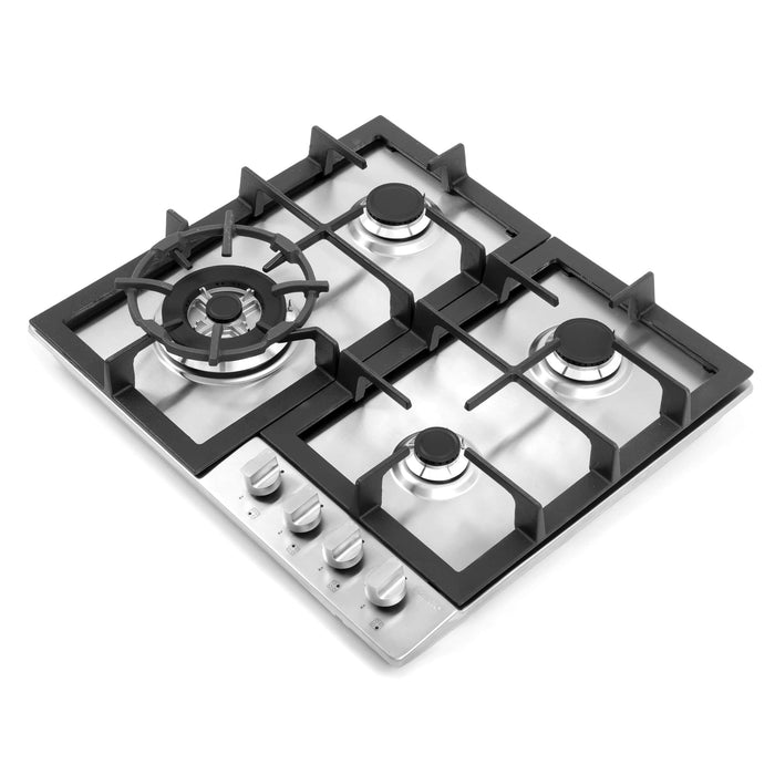 Cosmo 24-Inch Gas Cooktop with 4 Burners in Stainless Steel (COS-640STX-E) Cosmo