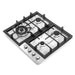 Cosmo 24-Inch Gas Cooktop with 4 Burners in Stainless Steel (COS-640STX-E) Cosmo