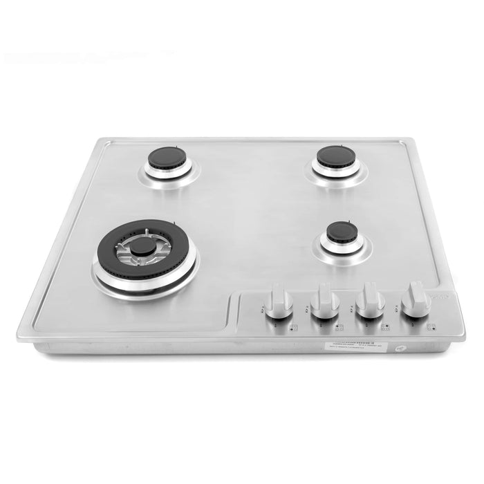 Cosmo 24-Inch Gas Cooktop with 4 Burners in Stainless Steel (COS-640STX-E) Cosmo
