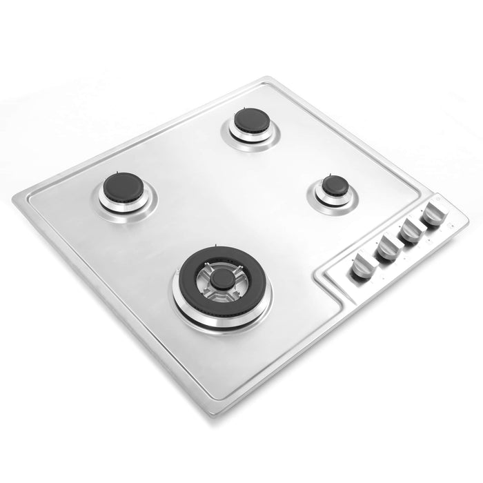 Cosmo 24-Inch Gas Cooktop with 4 Burners in Stainless Steel (COS-640STX-E) Cosmo