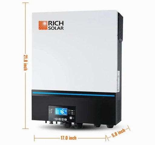 Green Vista Living Rich Solar Complete Off-Grid Solar Kit RS-H6548 | 8000W PV Input 48V 120VAC Output - Side View