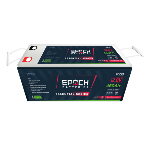 Epoch 12V 460Ah Essential Series LiFePO4 battery — side profile