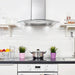 Cosmo 4-Piece Appliance Package - 30-Inch Single Oven Electric Range, Wall Mount Range Hood, Dishwasher, and Refrigerator in Stainless Steel (COS-4PKG-030) Cosmo