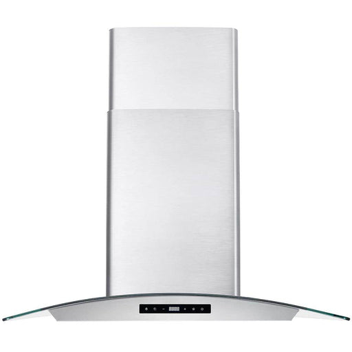 Cosmo 30-Inch 380 CFM Ductless Wall Mount Range Hood in Stainless Steel with Tempered Glass (COS-668AS750-DL) Cosmo