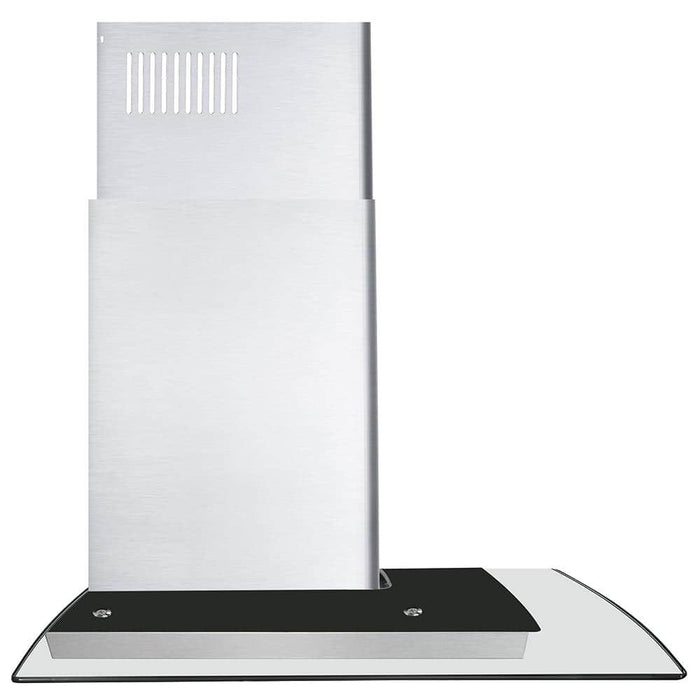 Cosmo 4-Piece Appliance Package - 30-Inch Dual Fuel Range, Wall Mount Range Hood, Dishwasher and Refrigerator with Water Dispenser in Stainless Steel (COS-4PKG-650) Cosmo