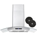 Cosmo 4-Piece Appliance Package - 36-Inch Dual Fuel Range, Wall Mount Range Hood, Dishwasher and Refrigerator in Stainless Steel (COS-4PKG-062) Cosmo